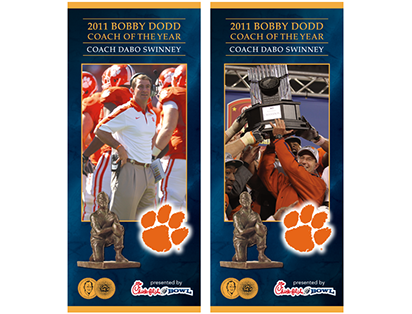 Bobby Dodd Coach of the Year Clemson Banquet Banners