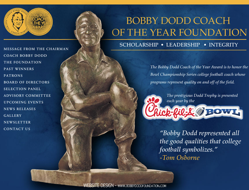 Bobby Dodd Coach of the Year Foundation Website Design
