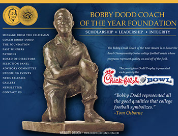 Bobby Dodd Coach of the Year Foundation Website Design