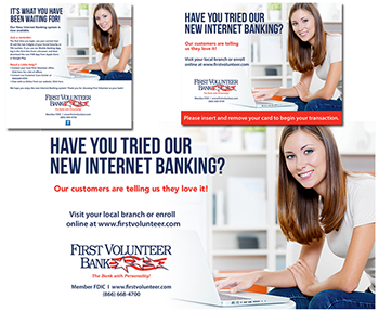 First Volunter Bank E-Mail ATM and TV Screen Graphics